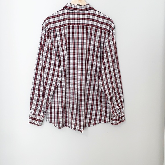 Denver Hayes Navy/Red Plaid Men’s Button Down - LG - Picture 4 of 6